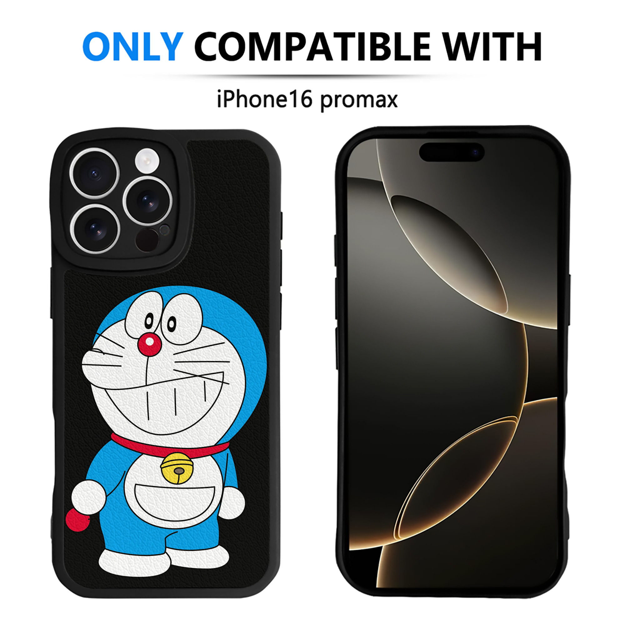 （画像用） ドラえもん Doraemon 【iPhone 16シリーズ対応】シリコンスマホケース（レザー調） 材質：シリコン